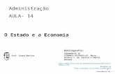 1 Administração AULA- 14 O Estado e a Economia Prof. Isnard Martins Bibliografia: FUNDAMENTOS DE ECONOMIA.VASCONCELLOS, Marco Antônio S. de. Saraiva e.