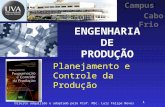 Direito adquirido e adaptado pelo Prof. MSc. Luiz Felipe Neves 11 Planejamento e Controle da Produção Campus Cabo Frio ENGENHARIA DE PRODUÇÃO.