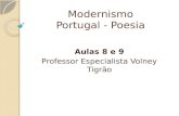 Modernismo Portugal - Poesia Aulas 8 e 9 Professor Especialista Volney Tigrão.