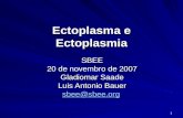 1 Ectoplasma e Ectoplasmia SBEE 20 de novembro de 2007 Gladiomar Saade Luis Antonio Bauer sbee@sbee.org.