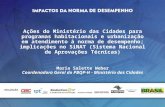 Ações do Ministério das Cidades para programas habitacionais e urbanização em atendimento à norma de desempenho; implicações no SiNAT (Sistema Nacional.