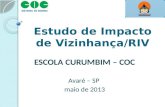 Estudo de Impacto de Vizinhança/RIV ESCOLA CURUMBIM – COC Avaré – SP maio de 2013.