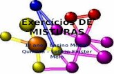 Exercícios DE MISTURAS 1º ano – Ensino Médio Química – Letícia Finster Melo.