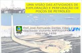 Prof. José Romualdo Dantas Vidal Pesquisador Visitante ANP/EQ/UFRN PRH-ANP 14/99 UMA VISÃO DAS ATIVIDADES DE EXPLORAÇÃO E PERFURAÇÃO DE POÇOS DE PETRÓLEO.