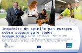 Inquérito de opinião pan-europeu sobre segurança e saúde ocupacional Resultados de toda a Europa e Portugal - Maio de 2013 Resultados representativos de.