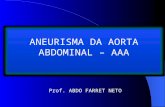 ANEURISMA DA AORTA ABDOMINAL – AAA Prof. ABDO FARRET NETO.