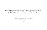 Aspectos concorrenciais do seguro: análise do CADE sobre estruturas e condutas Alessandro Octaviani CADE USP.
