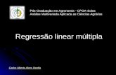 Carlos Alberto Alves Varella Pós-Graduação em Agronomia - CPGA-Solos Análise Multivariada Aplicada as Ciências Agrárias Regressão linear múltipla.