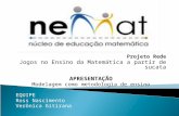 Projeto Rede Jogos no Ensino da Matemática a partir de sucata APRESENTAÇÃO Modelagem como metodologia de ensino EQUIPE Ross Nascimento Verônica Gitirana.
