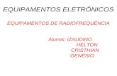 EQUIPAMENTOS ELETRÔNICOS EQUIPAMENTOS DE RADIOFREQUÊNCIA Alunos: IZAUDINO HELTON CRISTHIAN GENÉSIO.