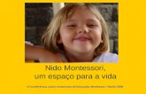 VI Conferência Latino Americana de Educação Montessori- Recife 2009 Nido Montessori, um espaço para a vida.