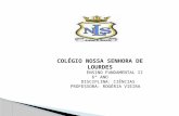 COLÉGIO NOSSA SENHORA DE LOURDES ENSINO FUNDAMENTAL II 6º ANO DISCIPLINA: CIÊNCIAS PROFESSORA: ROGÉRIA VIEIRA.