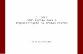 23 de Outubro 2008 O GOLF COMO ÂNCORA PARA A REQUALIFICAÇÃO DA REGIÃO CENTRO.
