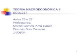 1 TEORIA MACROECONÔMICA II ECO1217 Aulas 26 e 27 Professores: Márcio Gomes Pinto Garcia Dionísio Dias Carneiro 14/06/04.