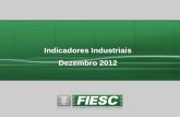 Indicadores Industriais Dezembro 2012. Indicadores Industriais Indicadores Industriais – Santa Catarina – dezembro de 2012.
