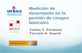 Medición de desempeño en la gestión de riesgos laborales Carlos T. Formoso Tarcísio A. Saurin.
