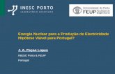 Energia Nuclear para a Produção de Electricidade Hipótese Viável para Portugal? J. A. Peças Lopes INESC Porto & FEUP Portugal.