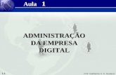 1.1 Prof. Guilherme A. S. Gualazzi 1 1 ADMINISTRAÇÃO DA EMPRESA DIGITAL Aula.