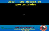 2013 - Uma década de oportunidades  orsini.palestras@terra.com.br.