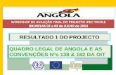 RESULTADO 1 DO PROJECTO QUADRO LEGAL DE ANGOLA E AS CONVENÇÕES Nºs 138 & 182 DA OIT.