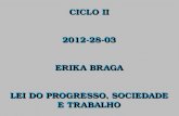 CICLO II 2012-28-03 ERIKA BRAGA LEI DO PROGRESSO, SOCIEDADE E TRABALHO CICLO II 2012-28-03 ERIKA BRAGA LEI DO PROGRESSO, SOCIEDADE E TRABALHO.