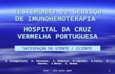 HCVP - SIH Junho 2004 1 TESTEMUNHO DO SERVIÇO DE IMUNOHEMOTERAPIA HOSPITAL DA CRUZ VERMELHA PORTUGUESA SATISFAÇÃO DO UTENTE / CLIENTE E. Evangelista; A.
