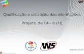 Qualificação e utilização das informações Projeto de BI - UERJ Agosto-2010.