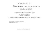 PPGEE/UFES TEA: Controle de Processos Industriais (2006-2) Capítulo 3 Modelos de processos industriais Tópicos Especiais em Automação: Controle de Processos.