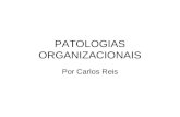 PATOLOGIAS ORGANIZACIONAIS Por Carlos Reis. PATOLOGIAS ORGANIZACIONAIS Formalização organizacional Subordinação múltipla Trincheira de assessores Conjugação.