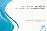 DIRETORIA DE FORMAÇÃO DE PROFESSORES DA EDUCAÇÃO BÁSICA Hélder Eterno da Silveira Coordenador-Geral de Programas de Valorização do Magistério.