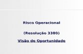 Risco Operacional (Resolução 3380) Visão de Oportunidade.