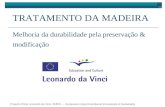 TRATAMENTO DA MADEIRA Melhoria da durabilidade pela preservação & modificação Projecto Piloto Leonardo da Vinci, EURIS – Europeans Using Roundwood Innovatively.