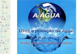 A ÁGUA Usos e poluição da água Profa. Dra. Ana Cristina C. Vianna.