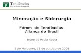 Mineração e Siderurgia Fórum de Tendências Aliança do Brasil Bruno de Paula Rocha Belo Horizonte, 18 de outubro de 2006.