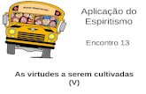 Aplicação do Espiritismo Encontro 13 As virtudes a serem cultivadas (V)
