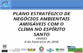 PLANO ESTRATÉGICO DE NEGÓCIOS AMBIENTAIS AMIGÁVEIS COM O CLIMA NO ESPÍRITO SANTO FINDES 8 de Fevereiro de 2010.