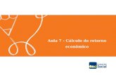 Aula 7 - Cálculo do retorno econômico Material Elaborado por Betânia Peixoto.