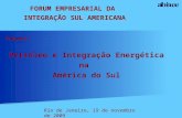 Painel: Petróleo e Integração Energética na América do Sul FORUM EMPRESARIAL DA INTEGRAÇÃO SUL AMERICANA Rio de Janeiro, 19 de novembro de 2009.