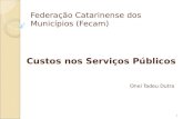Federação Catarinense dos Municípios (Fecam) Custos nos Serviços Públicos Onei Tadeu Dutra 1.