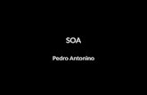 SOA Pedro Antonino. Processo Especificar Modelo de Negócios Analisar serviços Projetar serviços.