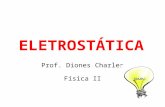 ELETROSTÁTICA Prof. Diones Charles Física II. Conteúdo Programático Eletrização – Capítulo 33 Força elétrica – Capítulo 34 Campo elétrico – Capítulo 35.