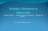 Gestão Pública - Gestão Pública Municipal – Gestão em Saúde Prof. Carlos Alberto Gomes.