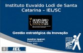 Instituto Euvaldo Lodi de Santa Catarina – IEL/SC Natalino Uggioni, Superintendente Maio, 2011 Gestão estratégica da Inovação.