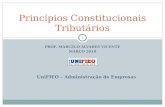 PROF. MARCELO ALVARES VICENTE MARÇO 2010 Princípios Constitucionais Tributários UniFIEO – Administração de Empresas 1.