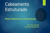 Cabeamento Estruturado Meios Metálicos de Transmissão Prof. César Augusto cesarfreitas@gmail.com.