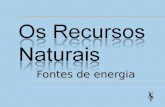 Fontes de energia Recursos naturais Recursos naturais são todos os bens fornecidos pela natureza e que são passíveis de uso pela humanidade. Esses recursos.
