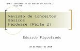Revisão de Conceitos Básicos Hardware (Parte 2) Eduardo Figueiredo 24 de Março de 2010 INF62: Informática no Ensino de Física 2 Aula 03.