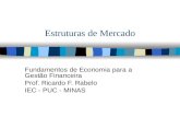 Estruturas de Mercado Fundamentos de Economia para a Gestão Financeira Prof. Ricardo F. Rabelo IEC - PUC - MINAS.
