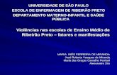 Violências nas escolas de Ensino Médio de Ribeirão Preto – fatores e manifestações MARIA INÊS FERREIRA DE MIRANDA José Roberto Vasques de Miranda Maria.