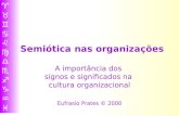 Semiótica nas organizações A importância dos signos e significados na cultura organizacional Eufrasio Prates © 2000.